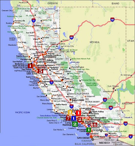 Travel  on California Movie Poster Dealers   Travel Map