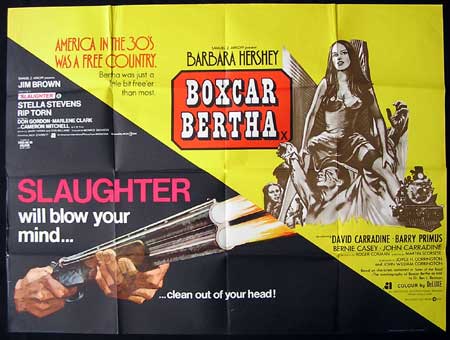 boxcar bertha 1972 film double classic exploitation cult grindhouse bills posters movies slaughter title johnrieber